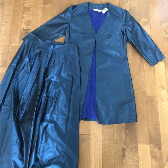Max Studio Leon Max 100% silk coat & skirt NWT - Picture 1 of 13